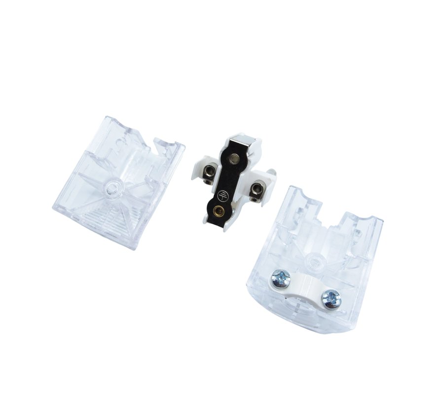 Stecker rund matte transparent |  geerdet (pin masse)