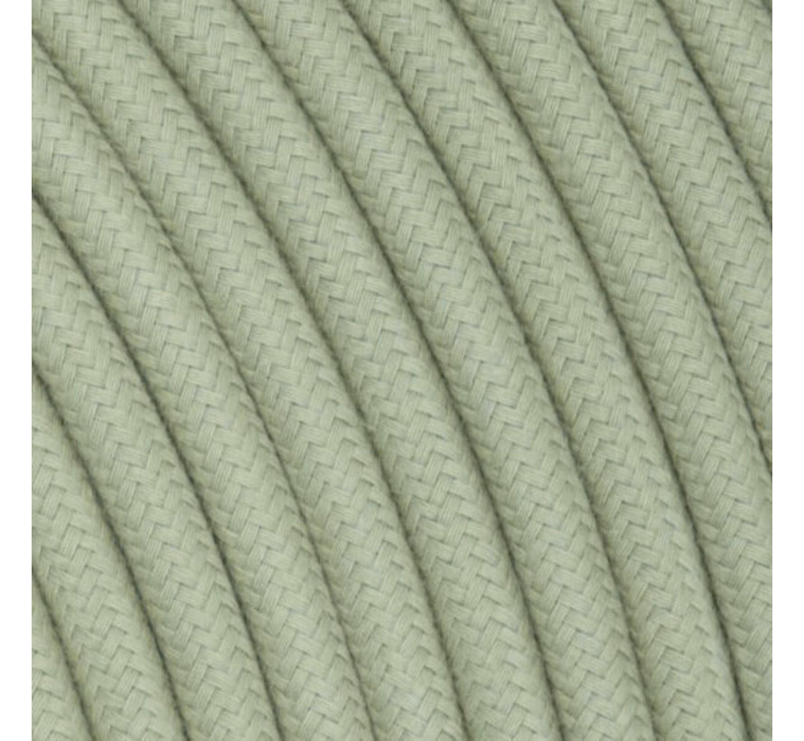 Fabric Cord Mintgreen - round, linen