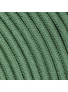 Kynda Light Fabric Cord Green - round, linen