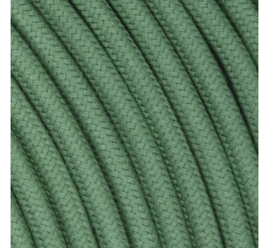 Fabric Cord Green - round, linen