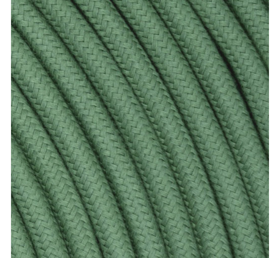Fabric Cord Green - round, linen