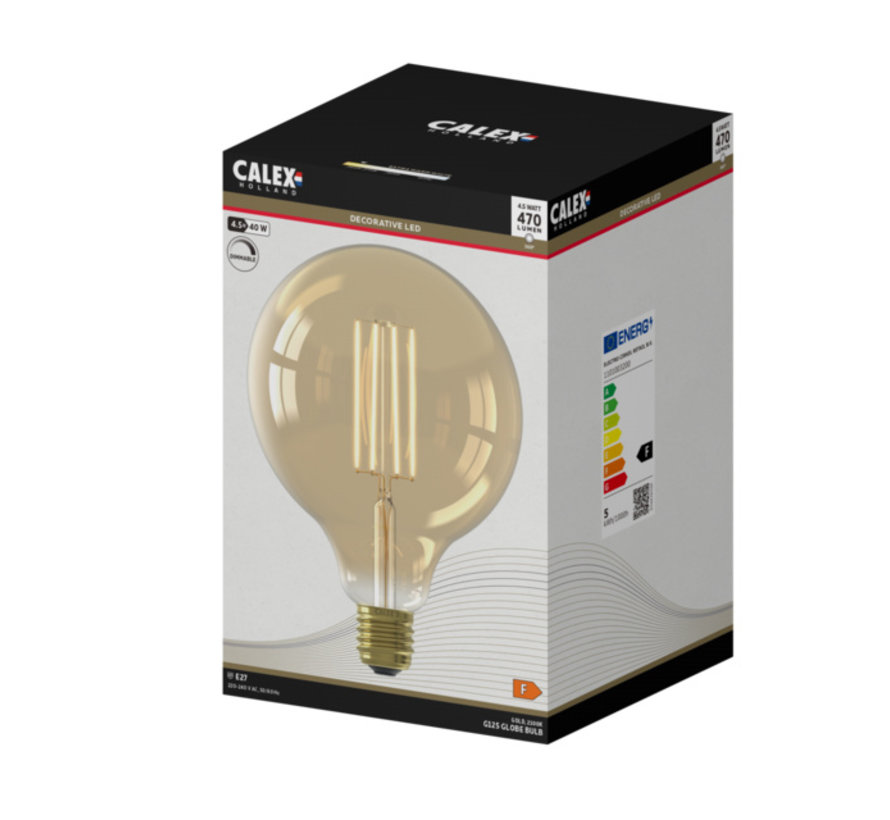 Gold LED Bulb G125 Globe E27