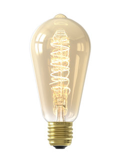 Calex LED lamp Curved goud ST64 Squirrel Cage E27