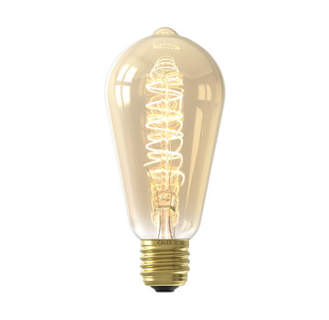 Calex Gold Bulb Curved Squirrel Cage ST64 E27