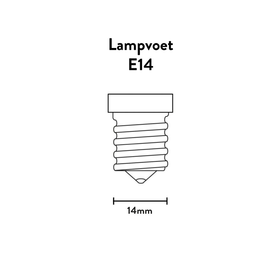 Gold LED Straight Filament - Tube Lamp - E14 - 3,5W - 250 lm - 2100K - Dimmable