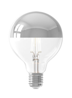 Calex LED-Lampe Filament - Halbspiegel G95 - E27 | Silber