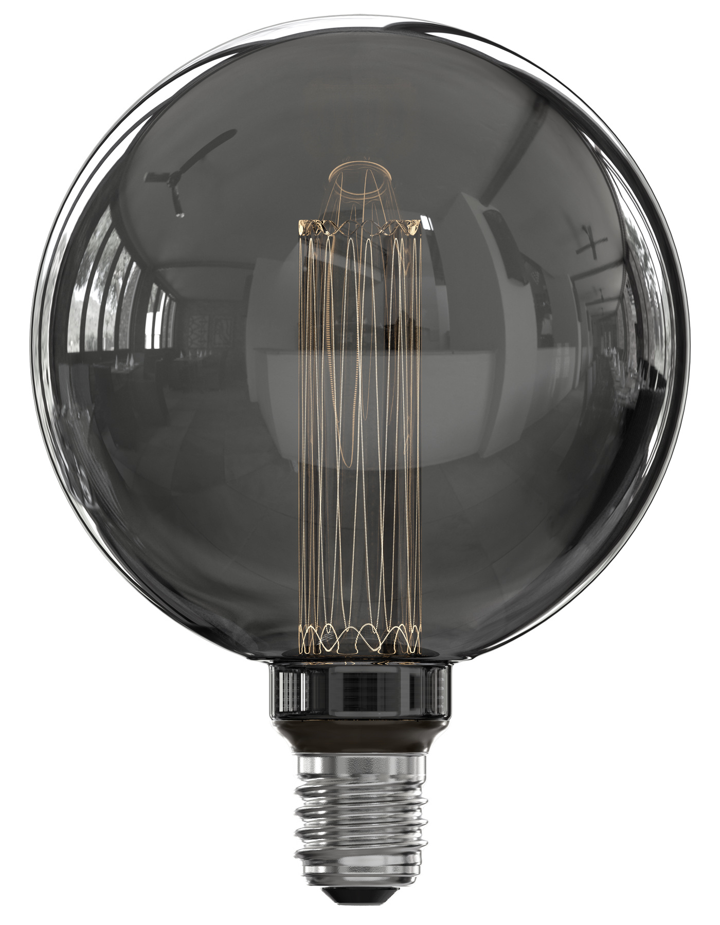 Kaliber goud schildpad Calex LED lamp - Crown G125 Globe - E27 | Titanium - Kynda Light