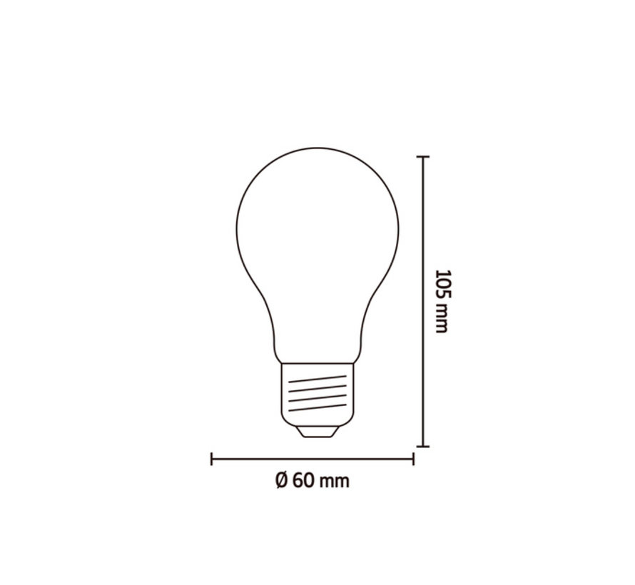 LED light Straight Filament - Gold Bowl-mirror lamp - A60 / Pear - E27 - 4W - 180 lm -1800K - Dimmable