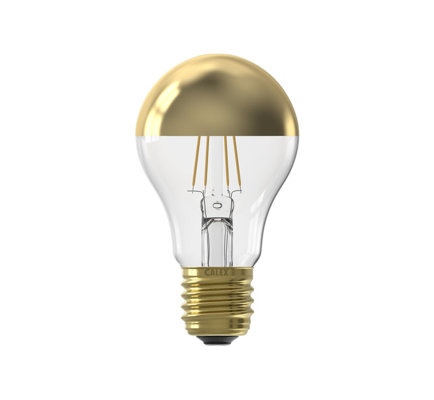 LED light Straight Filament - Gold Bowl-mirror lamp - A60 / Pear - E27 - 4W - 180 lm -1800K - Dimmable