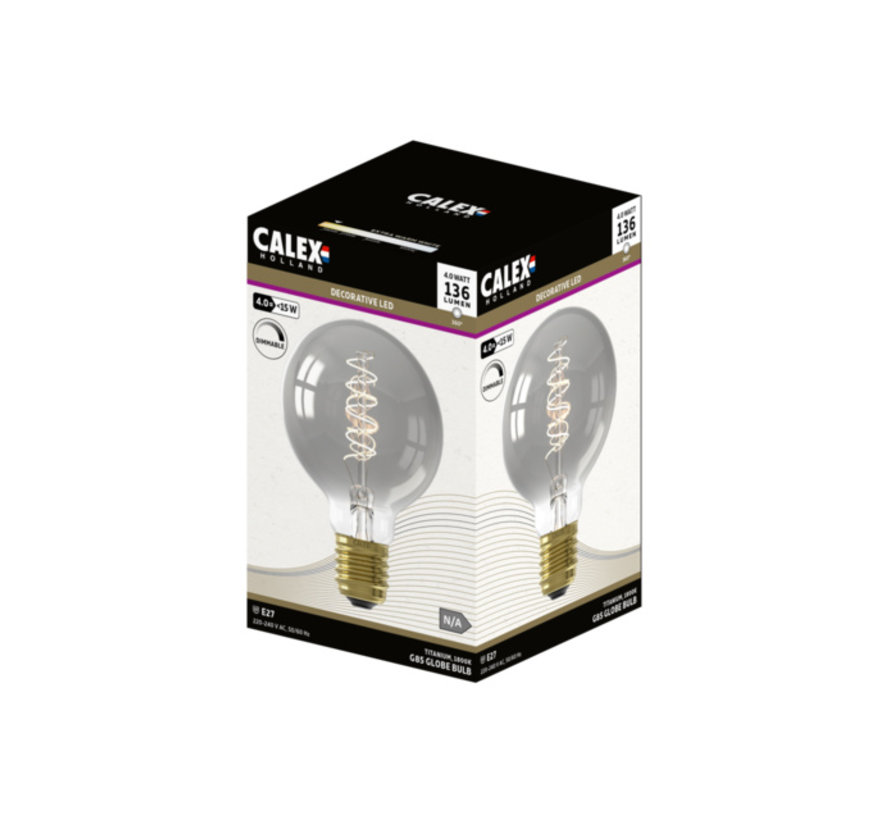 Calex LED-Lampe Titan GLB80 Globe E27