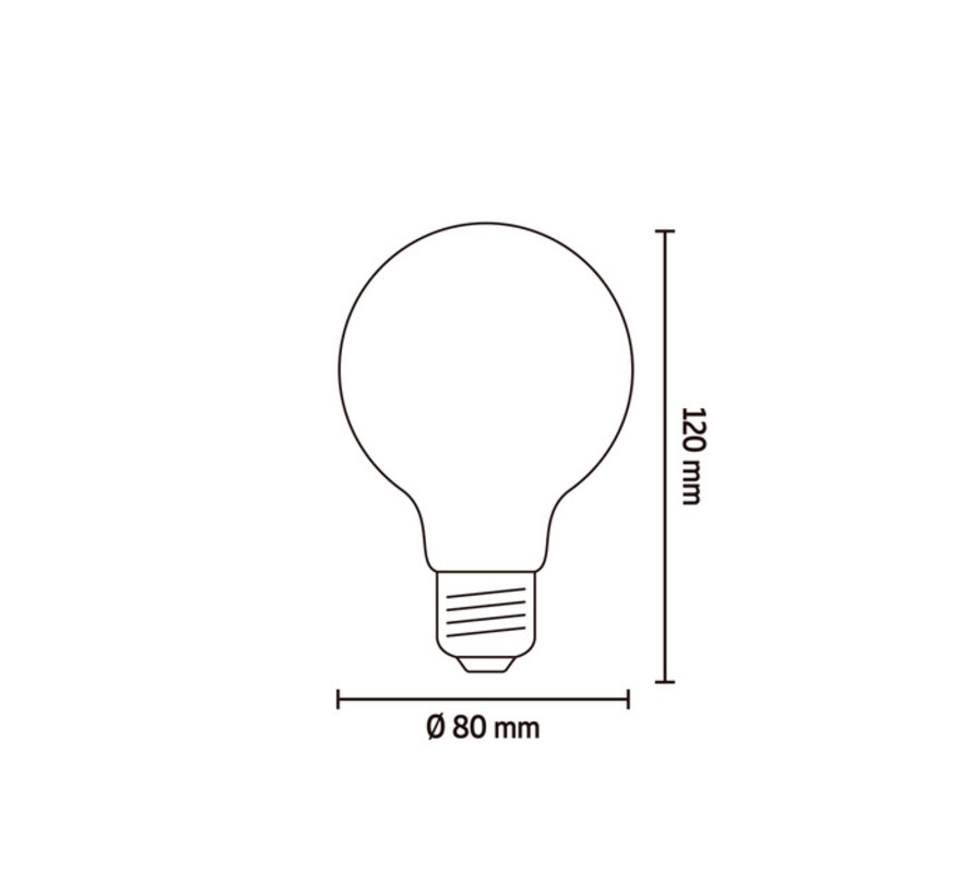 Titanium LED Bulb GLB80 Globe E27