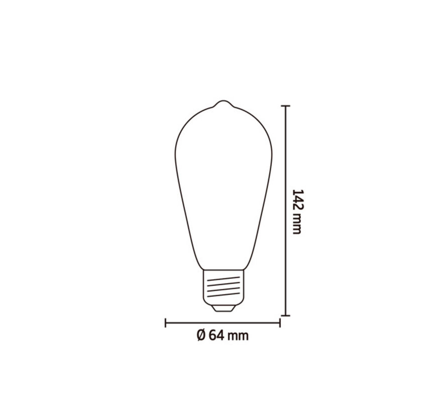 Clear LED Bulb ST64 Squirrel Cage E27