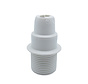 Plastic Lampholder E14 with flange half high M10x 1 | White