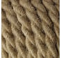 Fabric Cord Jute - round, twisted, raw yarn - ø12mm