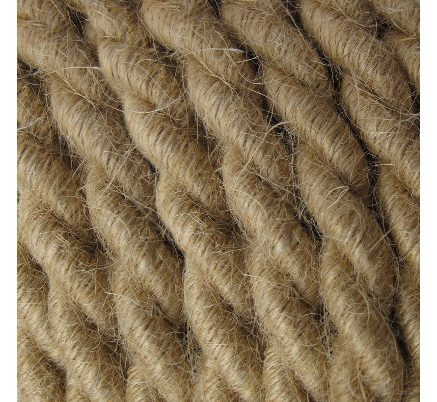 Fabric Cord Jute - round, twisted, raw yarn - ø12mm