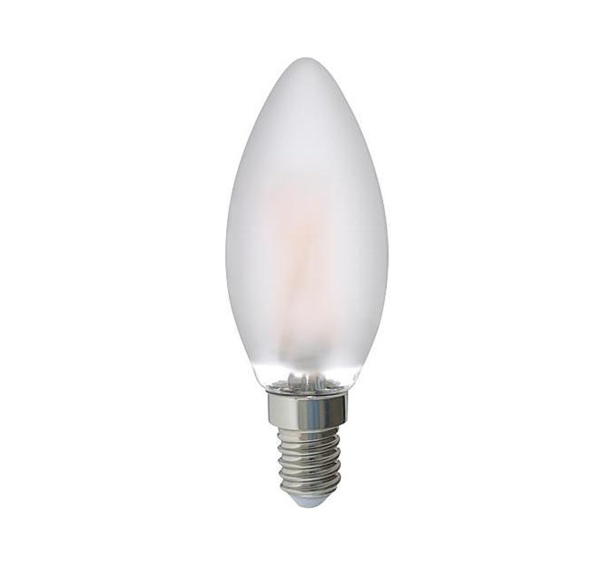 LED Filament Kaarslamp Mat glas - E14 - 6 Watt - 810 Lumen - 2700K - warm wit - niet dimbaar