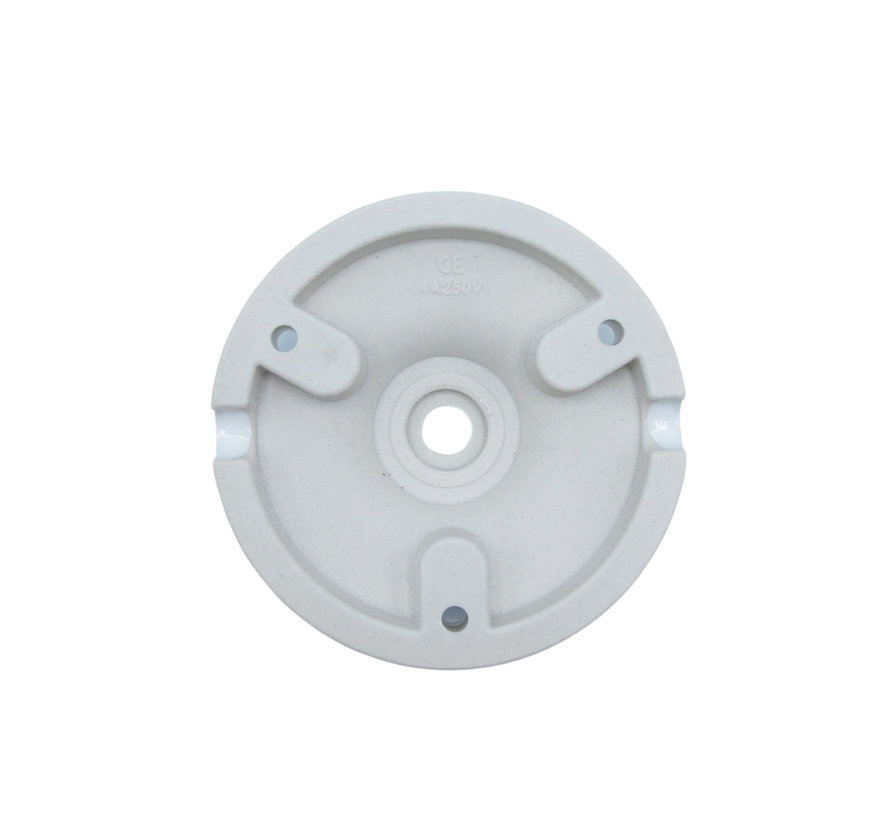 Porcelain Ceiling Rose - Ø104 mm - 1 cord - White