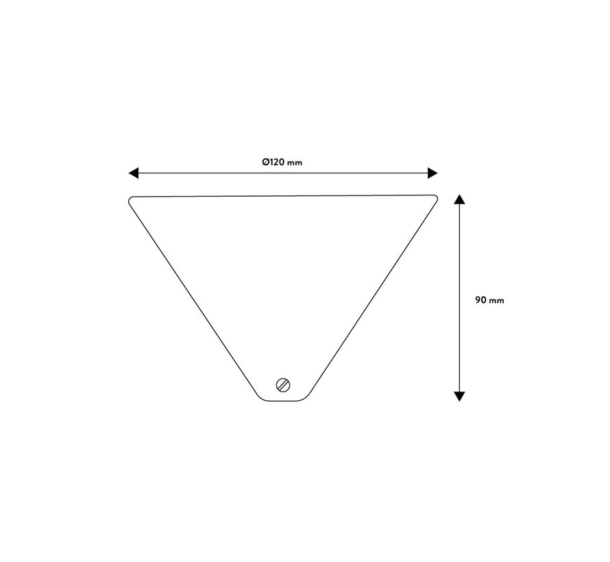 Ceiling rose plastic conical 'Axell' - 1 cord - Ø120mm | Grey