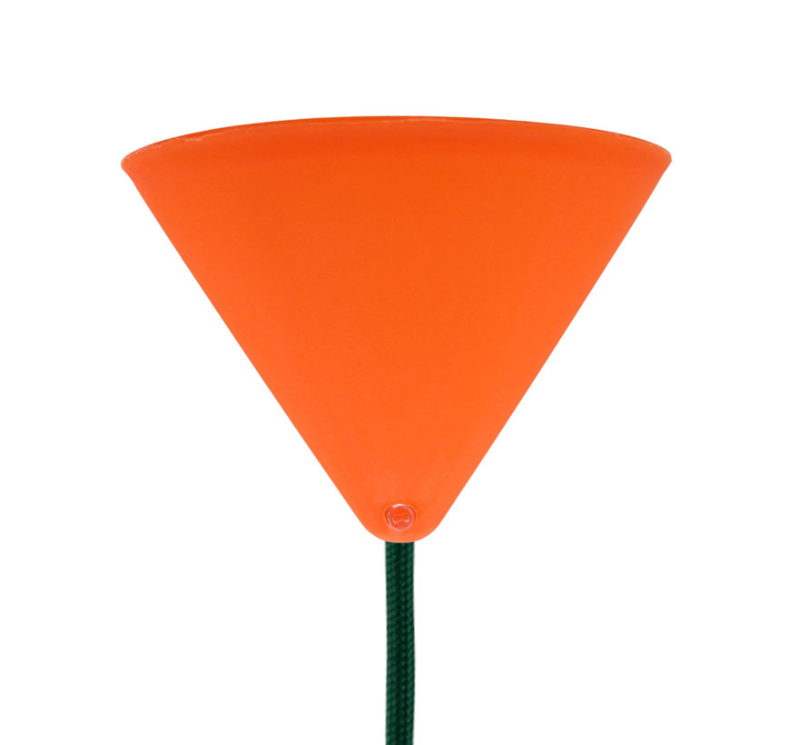 Ceiling rose plastic conical 'Axell' - 1 cord - Ø120mm | Orange