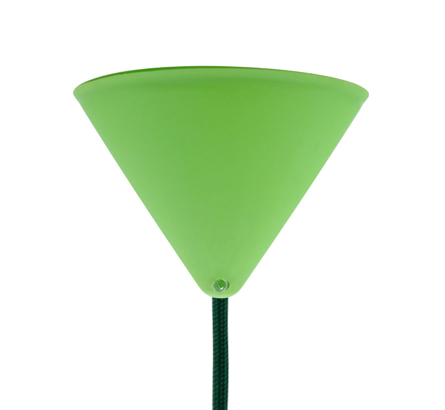 Ceiling rose plastic conical 'Axell' - 1 cord - Ø120mm | Light green