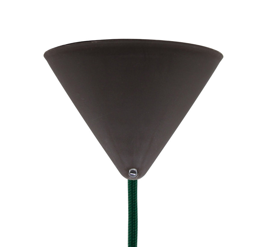 Ceiling rose plastic conical 'Axell' - 1 cord - Ø120mm | Brown