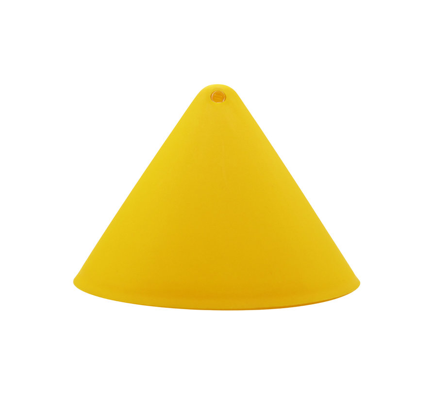 Ceiling rose plastic conical 'Axell' - 1 cord - Ø120mm | Yellow