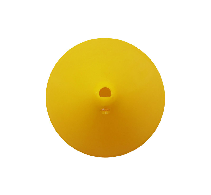 Ceiling rose plastic conical 'Axell' - 1 cord - Ø120mm | Yellow