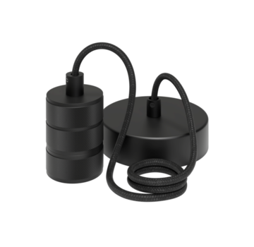 Calex Cordset with lampholder and 1,5 cord | Matt Black