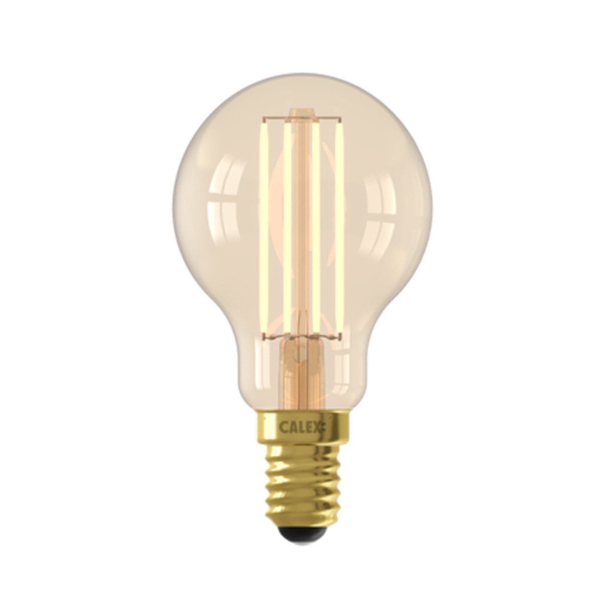 Calex SMART LED Straight Filament Kogellamp - E14 4.9W | Goud - Light