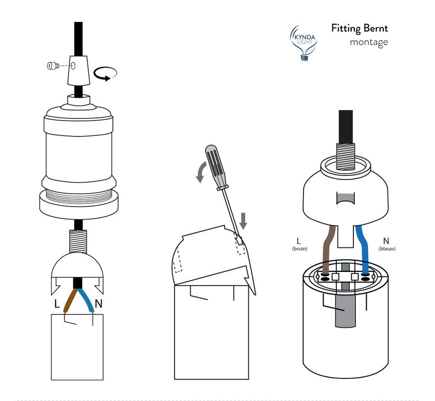 Fassung 'Bernt' Metall Kupfer - E27