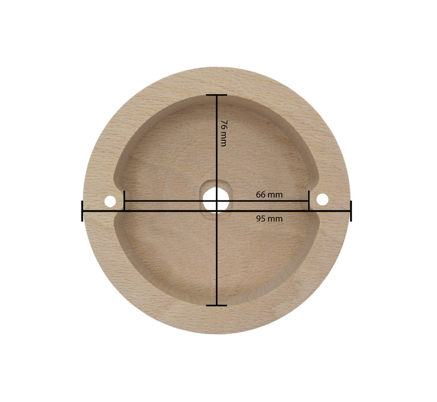 Wooden Ceiling Rose 'Woody' Round - 1 cord - Ø95mm