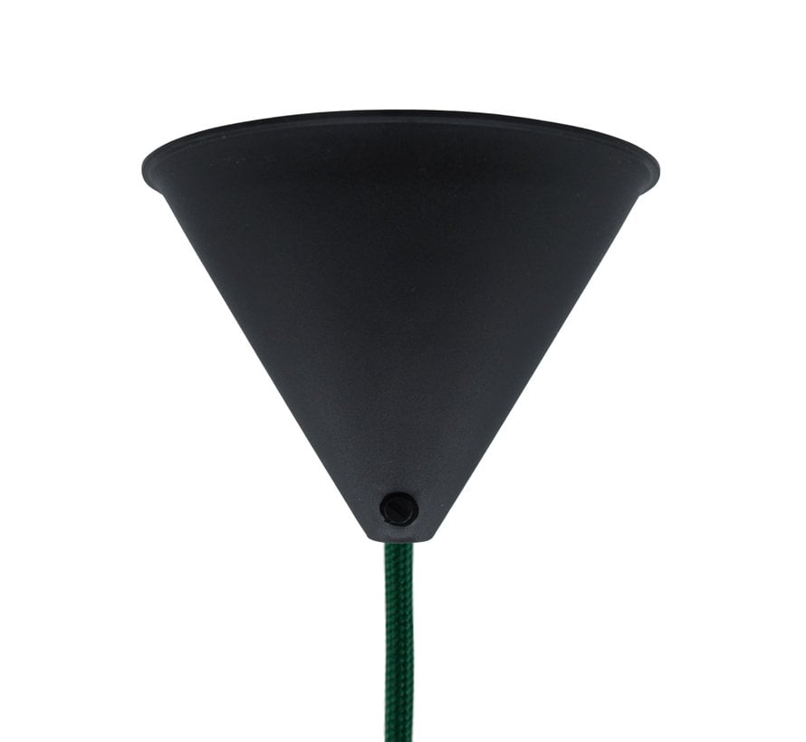 Ceiling rose plastic conical 'Axell' - 1 cord - Ø120mm | Black