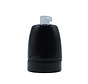 Porcelain Lamp Holder 'Loki' E27 (grounded) | Black