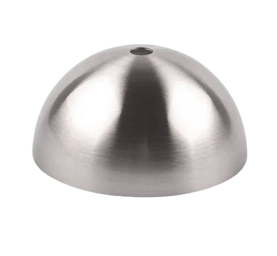 Metal Ceiling Rose 'Hemming' Brushed Nickel (stainless steel look) - 1 cord