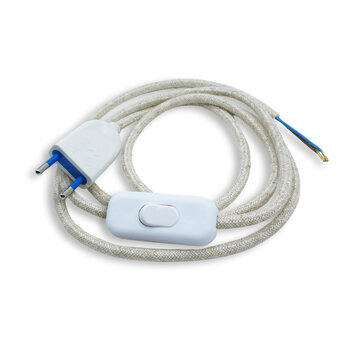 Kynda Light Power cord with switch and plug | Beige (flat)