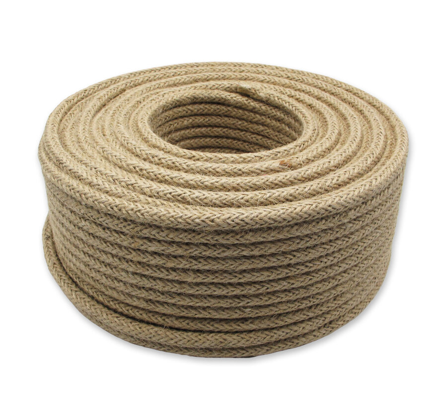 Fabric Cord Jute - Raw Yarn - Braided | 3-pole