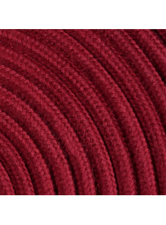 Kynda Light Fabric Cord Cherry Red - round, linen