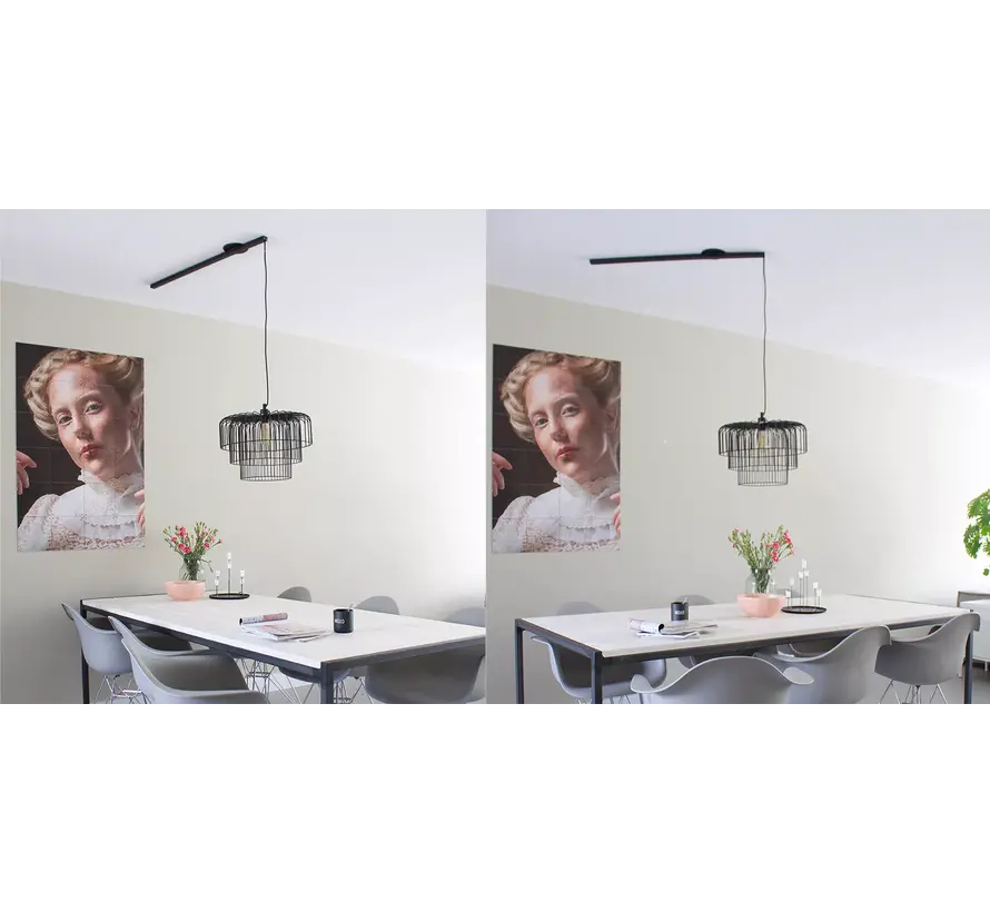 Lightswing Single Black | Hanging system 1 lamp