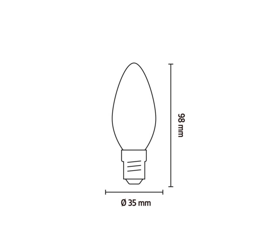 Calex ampoule tubulaire - transparente - E14 - 10W