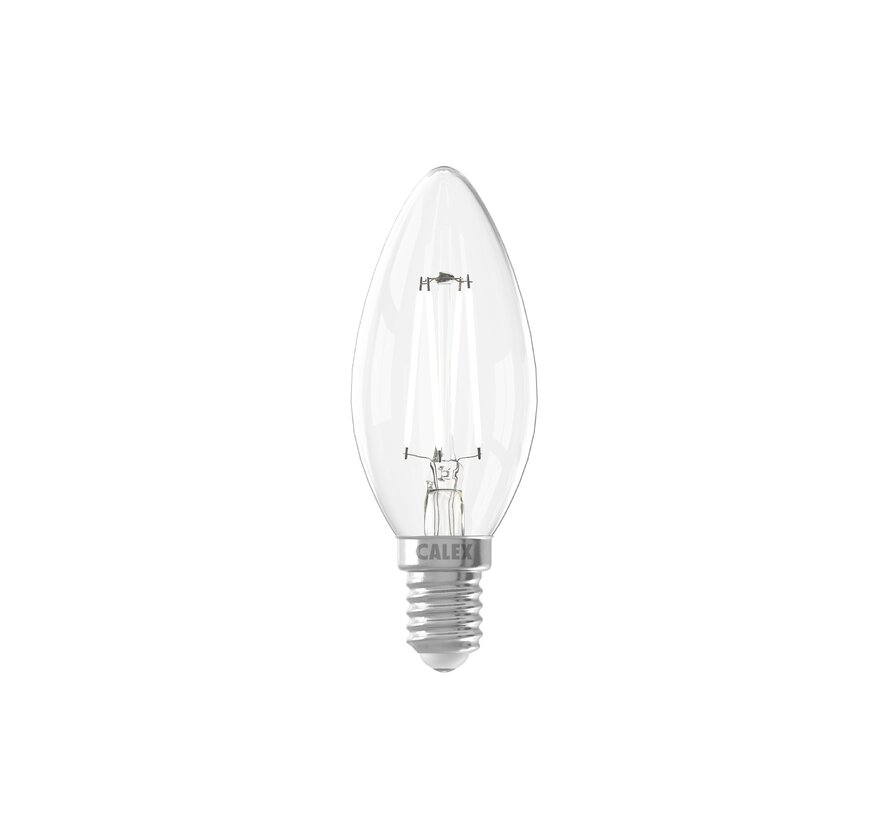 LED Straight Filament Candle Lamp Clear - E14 - 4,5 W - 470lm - 2700K - warm white - dimmable