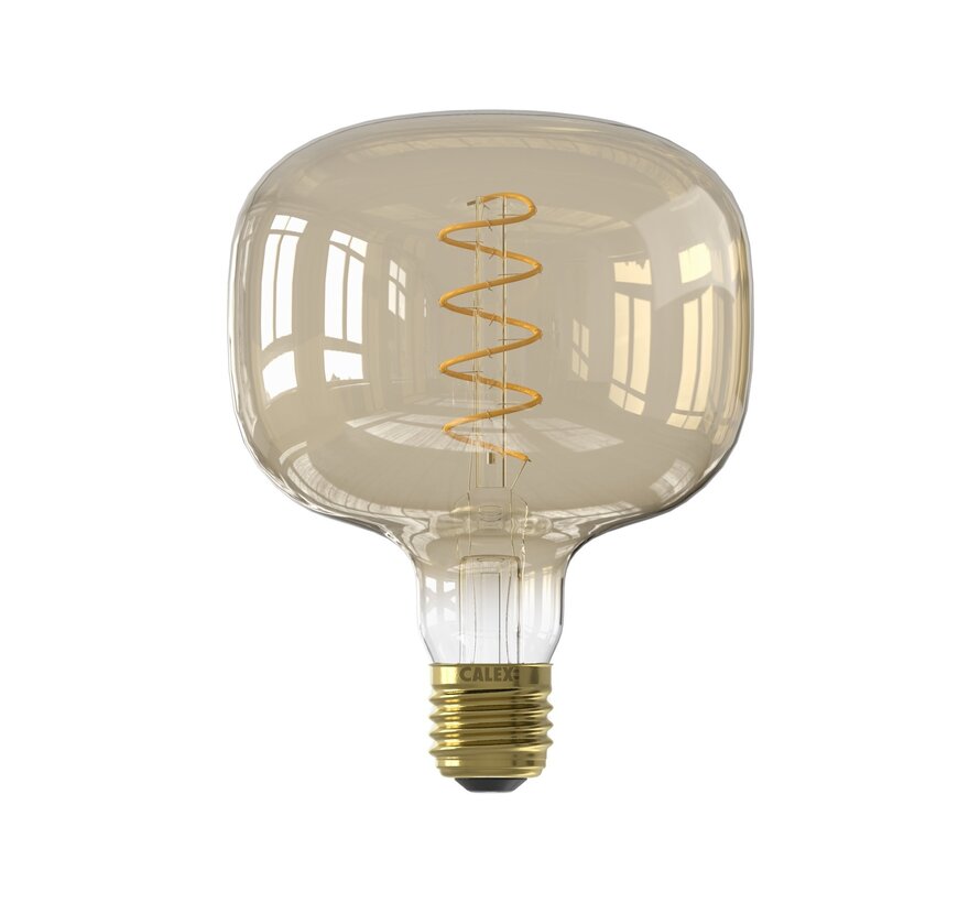 Calex Amber Rondo Series LED Spiraal Filament - Ø118mm - 4W - 240lm - 2000K - dimbaar