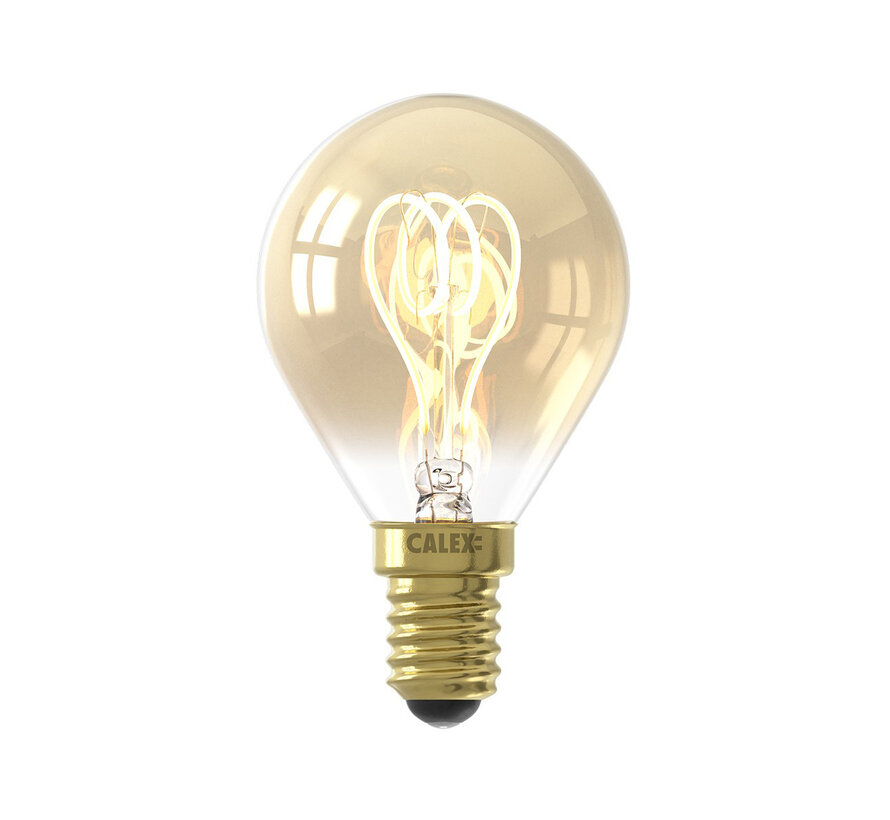 Gold Spherical LED lamp - 2.5W - E14 - 2100K - Dimmable