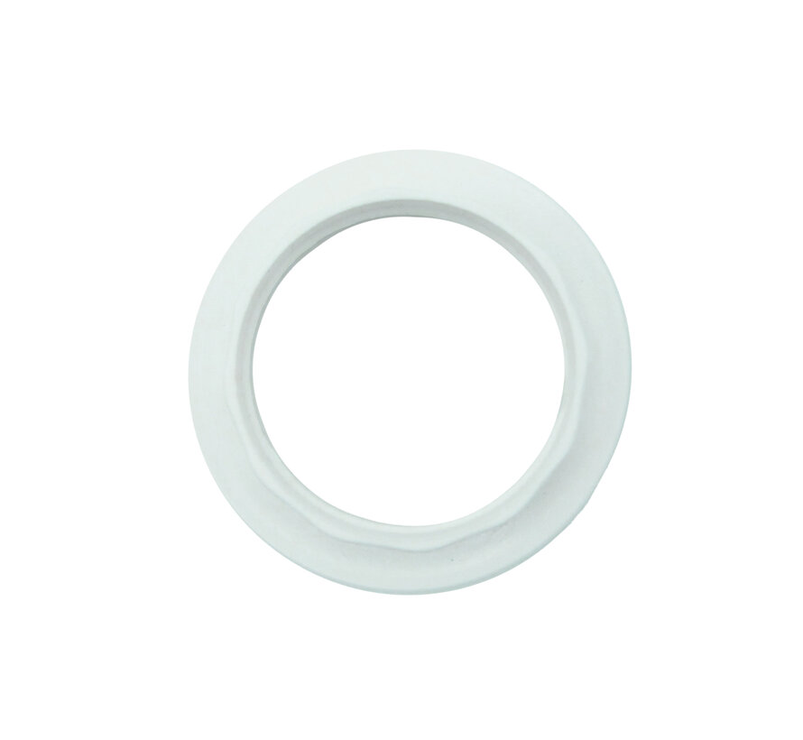 Kunststof ring E27 voor fitting met buitendraad - ⌀57mm - Wit