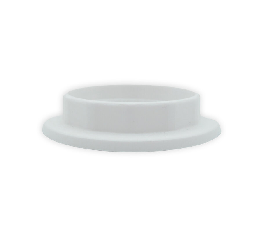 Kunststof ring E27 voor fitting met buitendraad - ⌀57mm - Wit