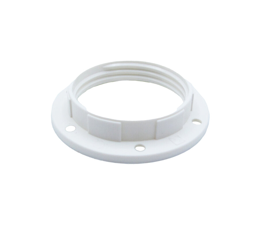 Kunststof ring voor E27 fitting met buitendraad - ⌀57mm | Wit