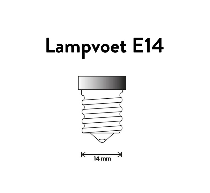 Plastic Lampholder E14 with flange half high M10x 1 | White