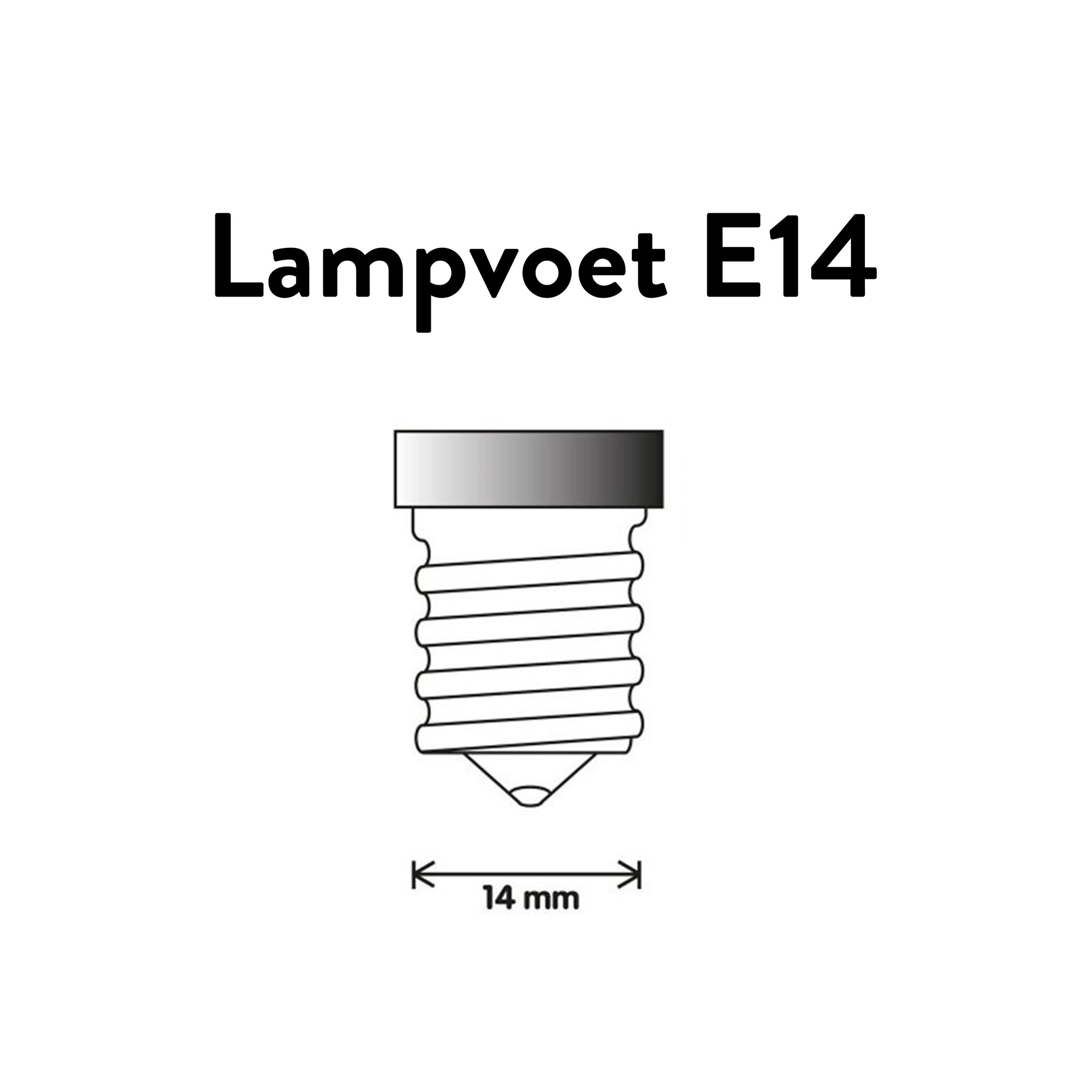 Kunststoff Fassung mit Außengewinde Schwarz - E14 - Kynda Light