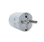 Plug round (grounded and pin ground) | White