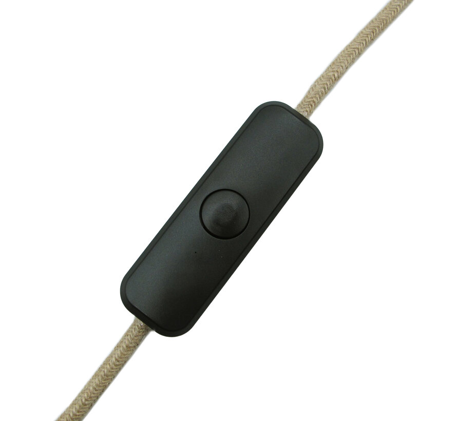 Universal Kabeldimmer / Schnurdimmer mit Druckknopfsteuerung 0-75W | Schwarz