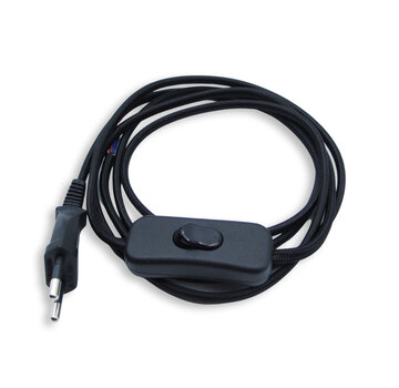 Kynda Light Power cord with switch and plug | Black (flat)